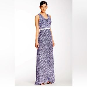 Yigal Azrouel Ombre Paisley Georgette 100% Silk MAXI Dress Gown.